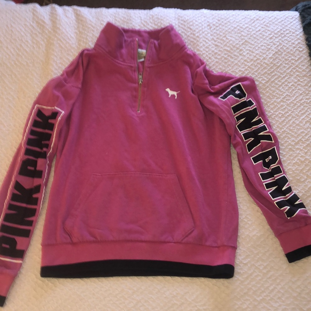 Xs pink quarter zip
